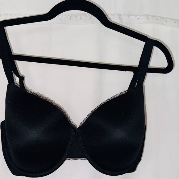 Calvin Klein Other - Calvin Klein Full Coverage Underwire T-Shirt Bra Womens Black Wide Strap